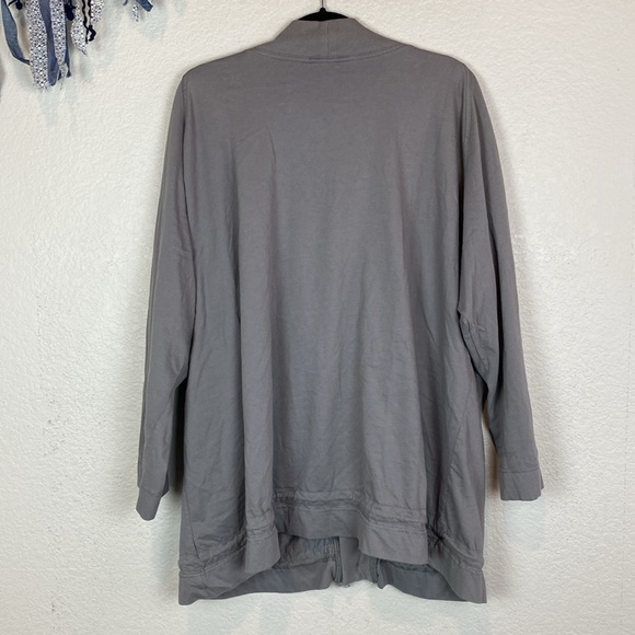 Gene ewing bis Vintage Grey embroidered floral open front cardigan - Picture 7 of 7